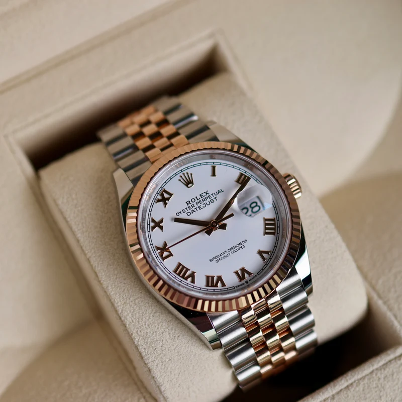 Rolex Datejust White Roman Dial Jubilée 126231