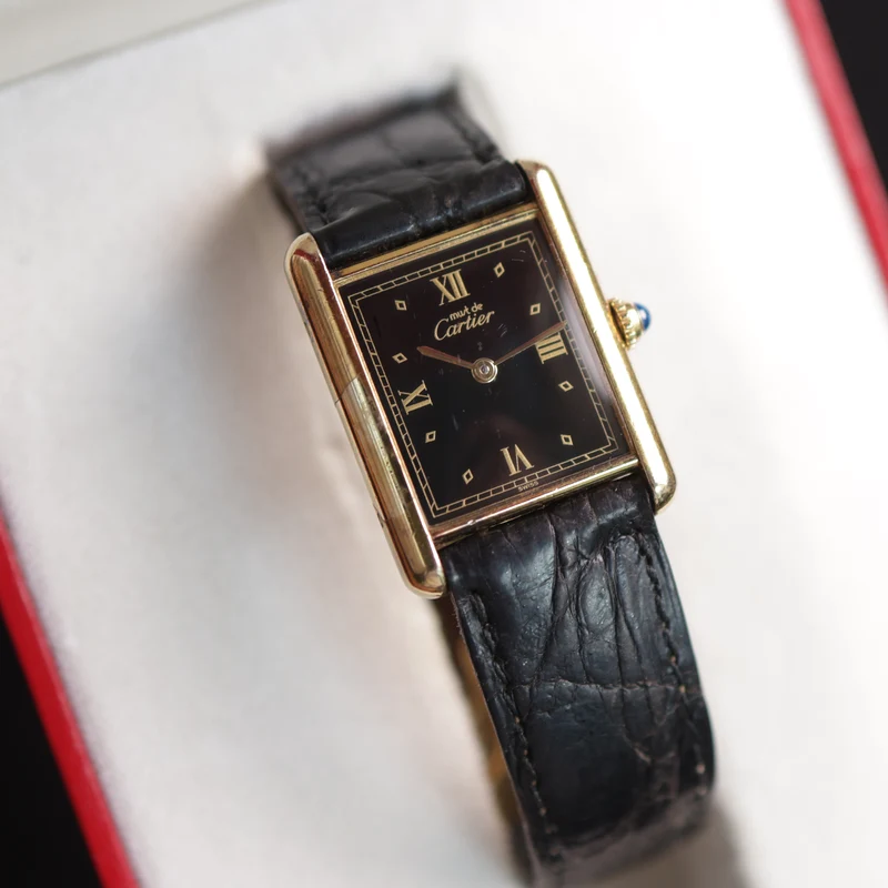 Cartier Tank Must Vermeil Black 590005
