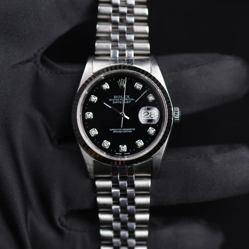 Rolex Datejust Black Diamond Dial 16234