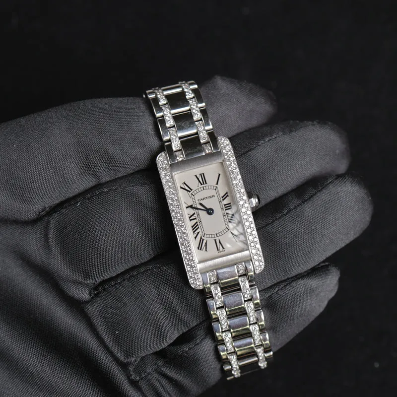 Cartier Tank Americaine Platine Diamonds 1713