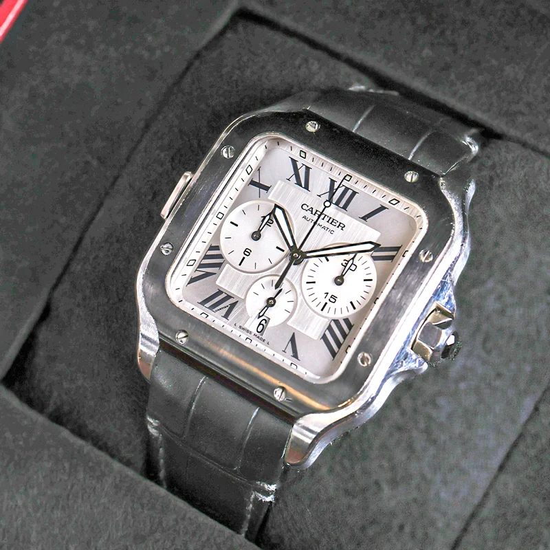 Cartier Santos Black ADLC Steel WSSA0017