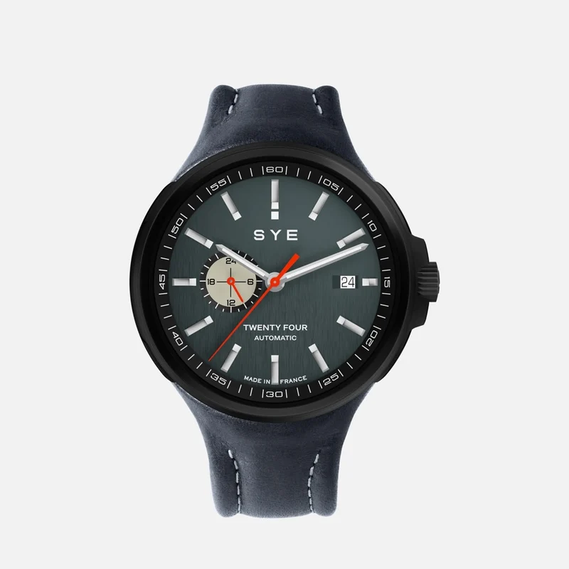 Automatic 24 [CUT 7] steel watch in black DLC
