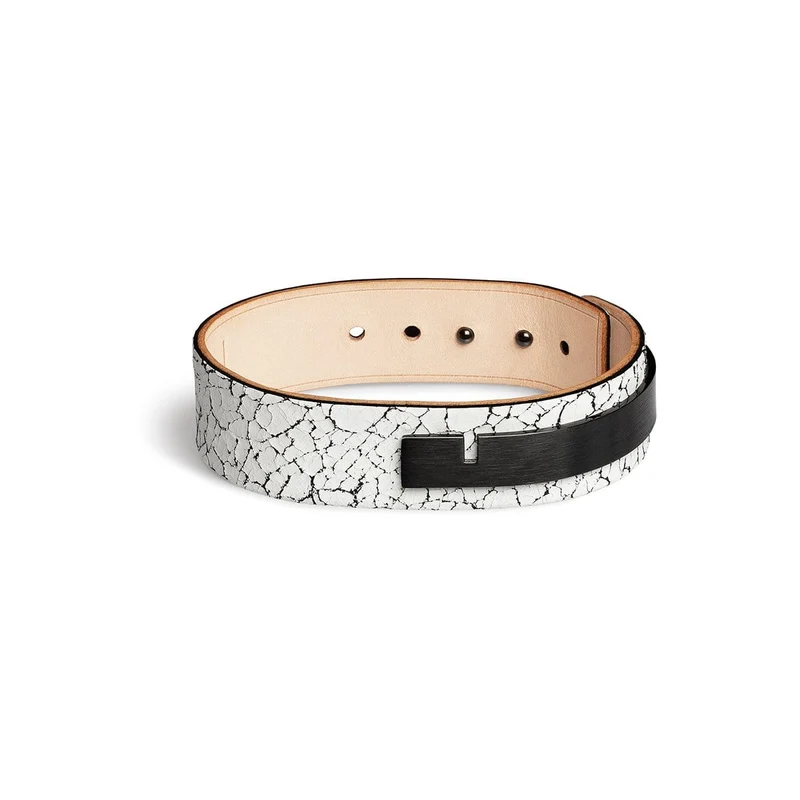 Bracelet cuir blanc | U'TURN.18