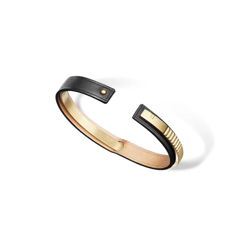Bracelet cuir homme noir | URAEUS