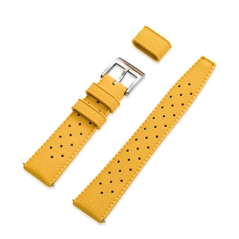 Yellow Tropic Rubber Strap