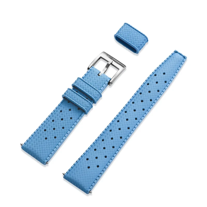 Sky Blue Tropic Rubber Strap