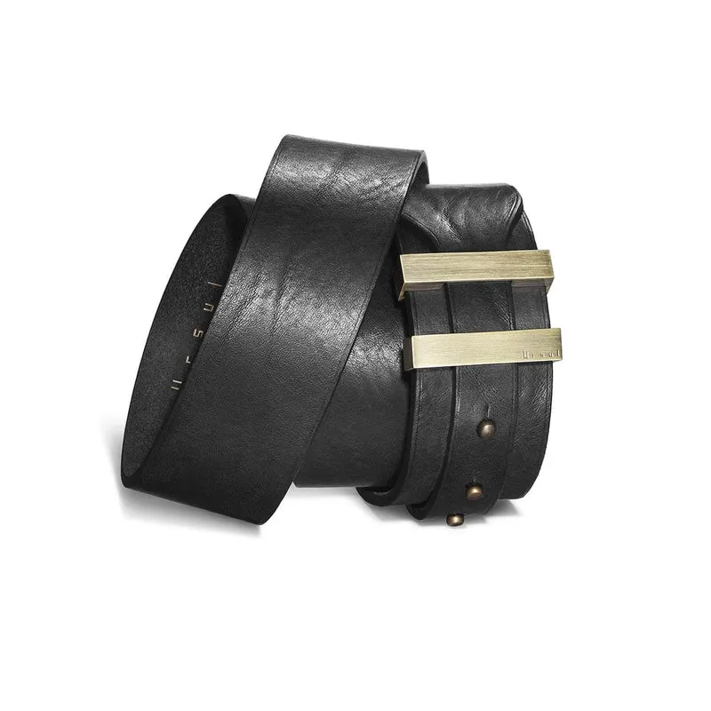 Ceinture homme cuir noir | SPARTIATE.40