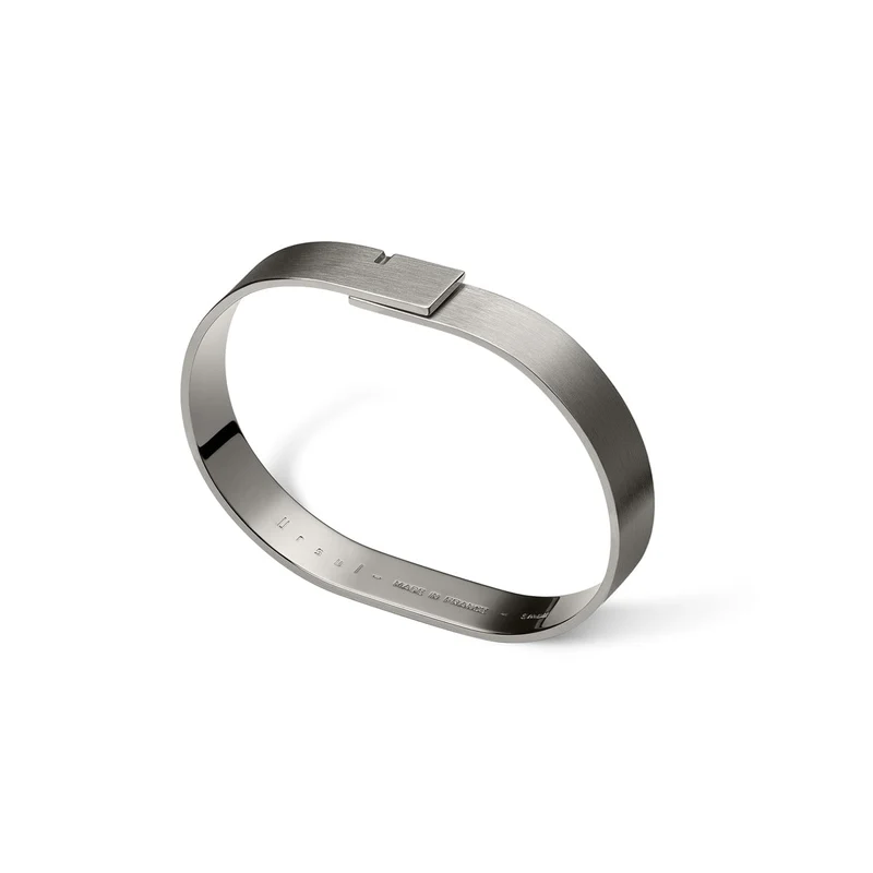 Bracelet jonc argent noir - 9mm | SATURNE.9
