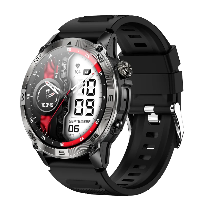 Montre connectée AMOLED NASA GPS edition Ultra Pro . écran couleur haute définition de 1,43 pouce - (avec bracelet silicone) coleur Noir