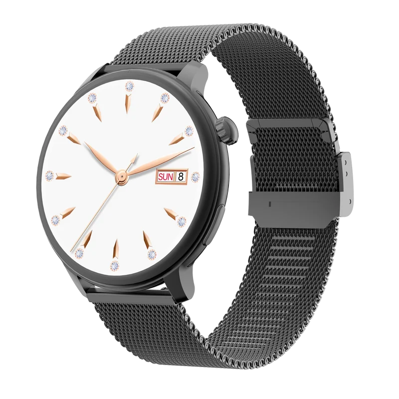 Montre connectée AMOLED - Edition Saphir (avec bracelet en acier inoxydable)coleur Noir