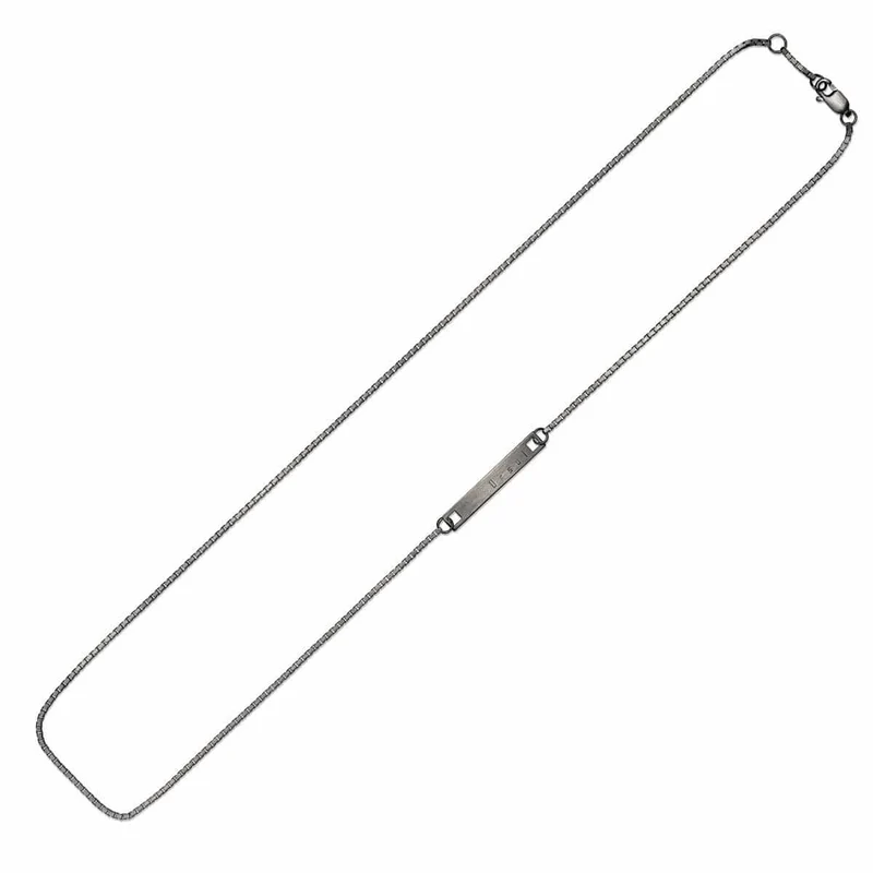 Collier homme argent noir | SLIM