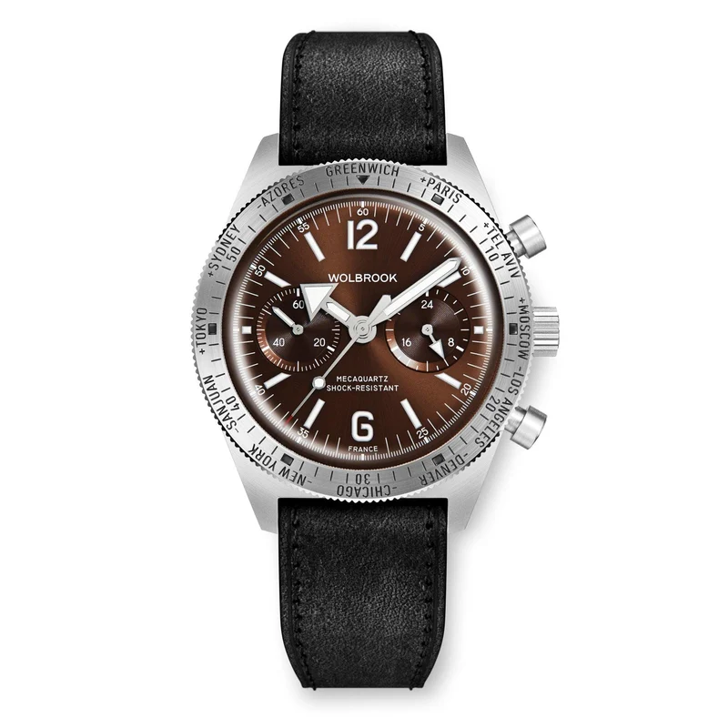 Skindiver WT Chrono-Mecaquartz Brown Chronograph