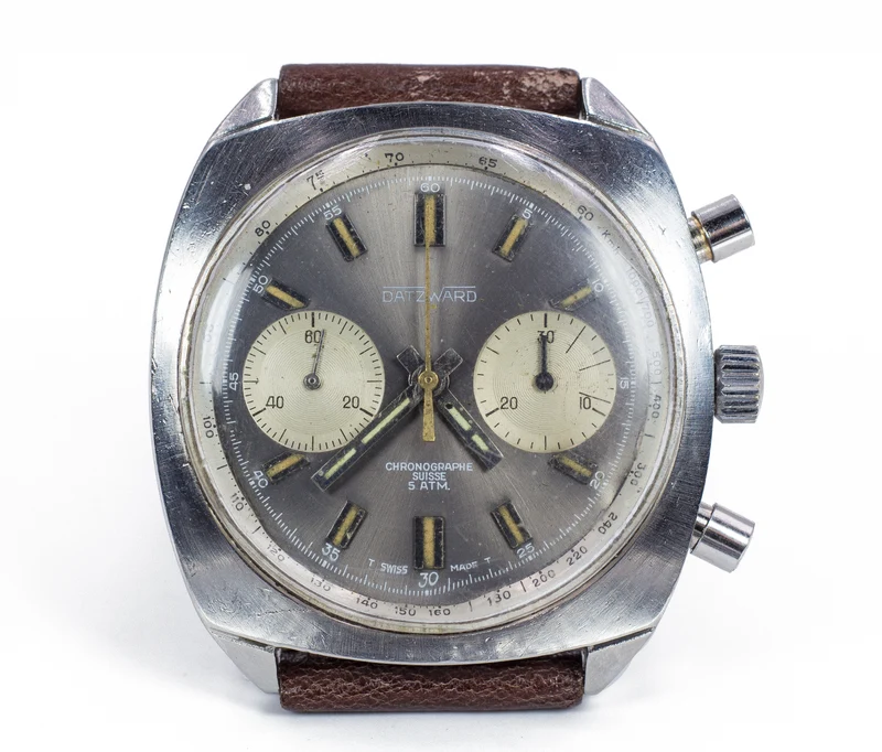 Chronographe vintage Datzward en acier, 70