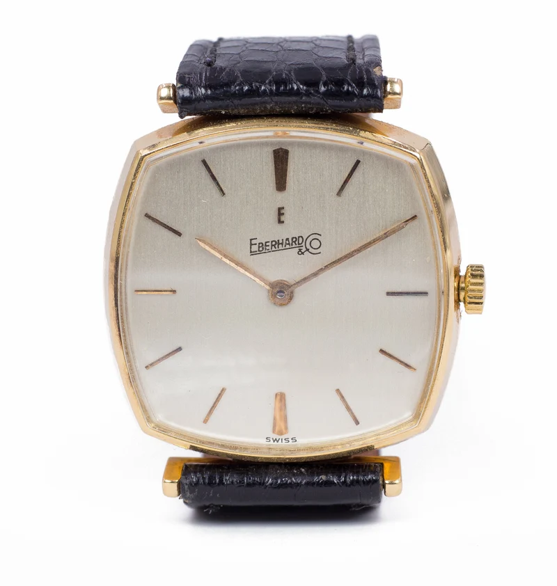 Montre-bracelet vintage Eberhard en or 18 carats, années 60/70