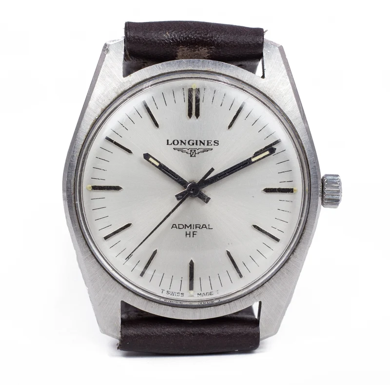 Montre-bracelet vintage Longines Admiral HF en acier, 70