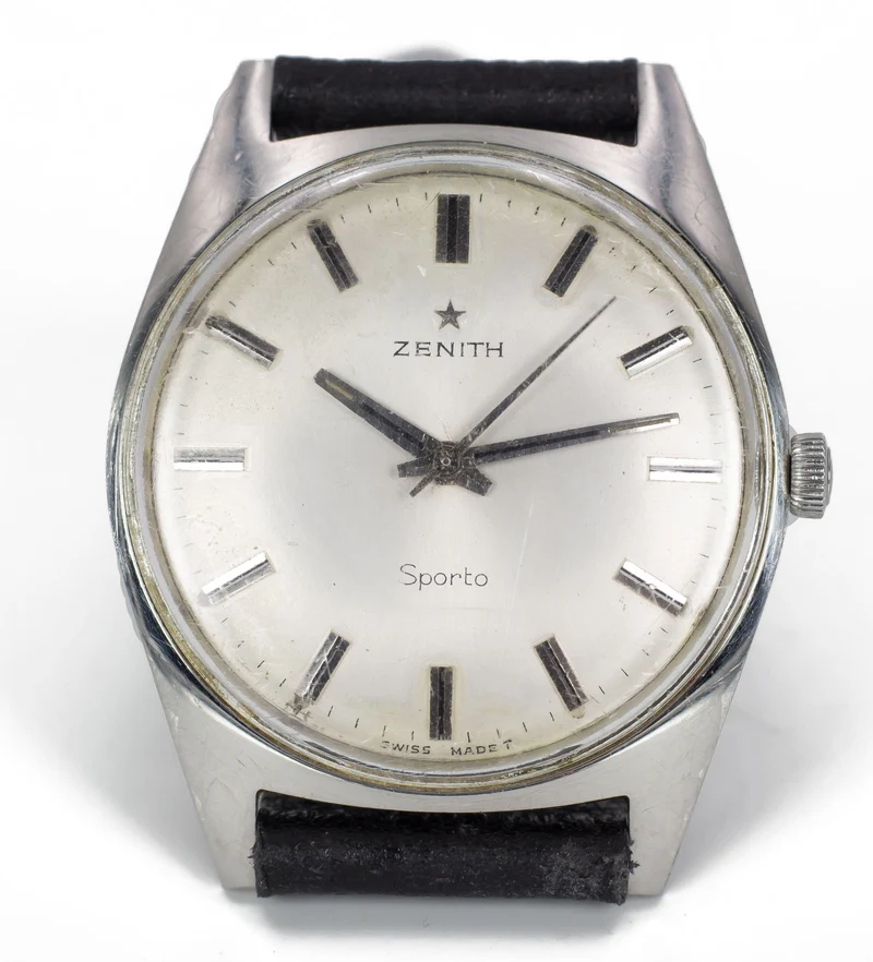 Montre-bracelet vintage en acier Zenith Sporto, 60