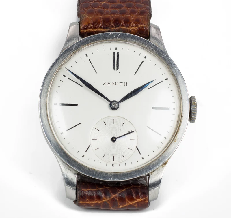 Montre-bracelet vintage en acier Zenith, 40