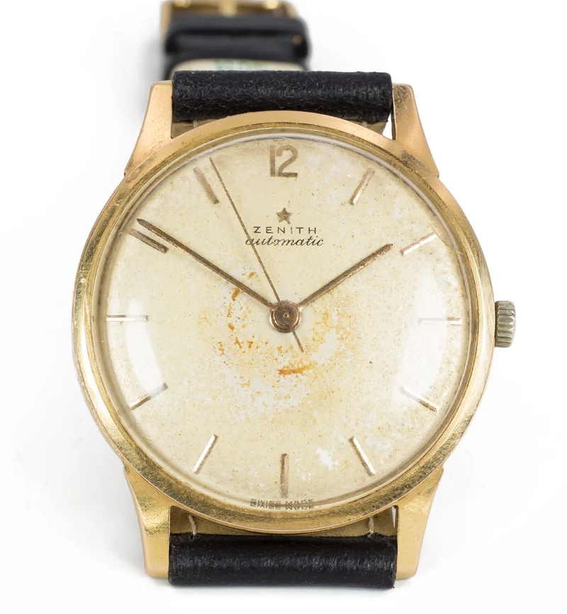 Montre-bracelet automatique vintage en or Zenith, 50