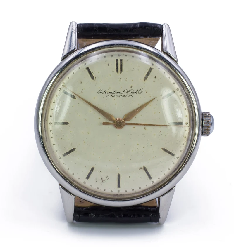 Montre-bracelet vintage IWC International Watch Company en acier, 50