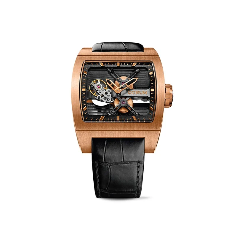 Golden Bridge Tourbillon Watch Manual, 18-kt rose gold case CORUM Golden Bridge 022.702.55.0F81.000