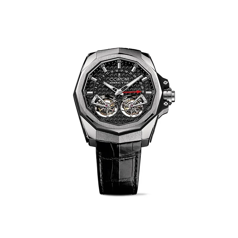 Admiral’s Cup Ac-One 45 Double Tourbillon Watch Manual, Titanium and black PVD case CORUM Admiral's Cup 108.101.04.0F01.AN10
