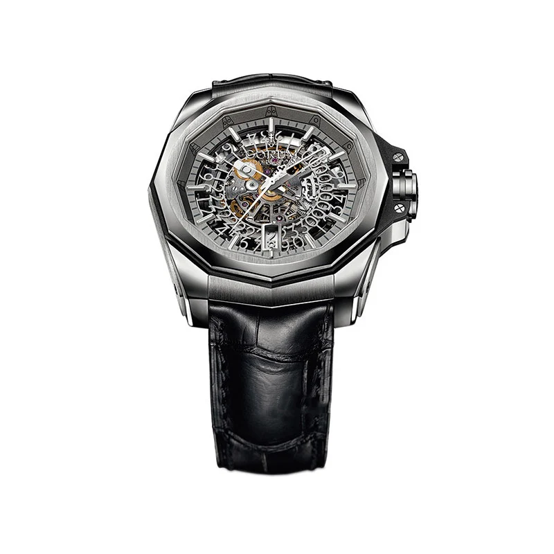 Admiral’s Cup Skeleton Watch Automatic Movement and Polished Titanium Case CORUM Admiral's Cup 082.401.04.0F01