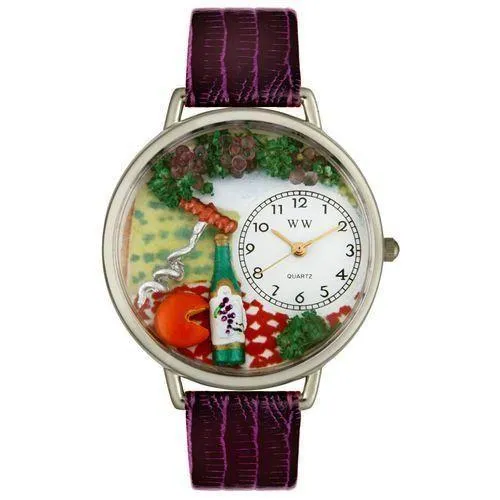 Wine & Cheese Watch in Silver (Large)