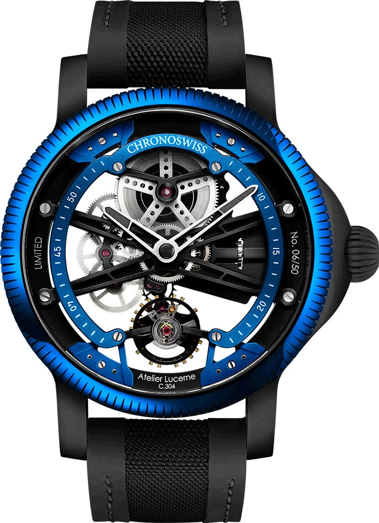 Chronoswiss Skeltec Azur..Reference Number: CH-3718-BKBLB