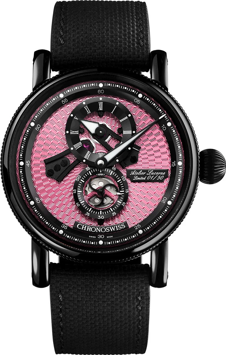 Chronoswiss Flying Regulator Open Gear Pink Panther..Reference Number: CH-8755.1-PIBK