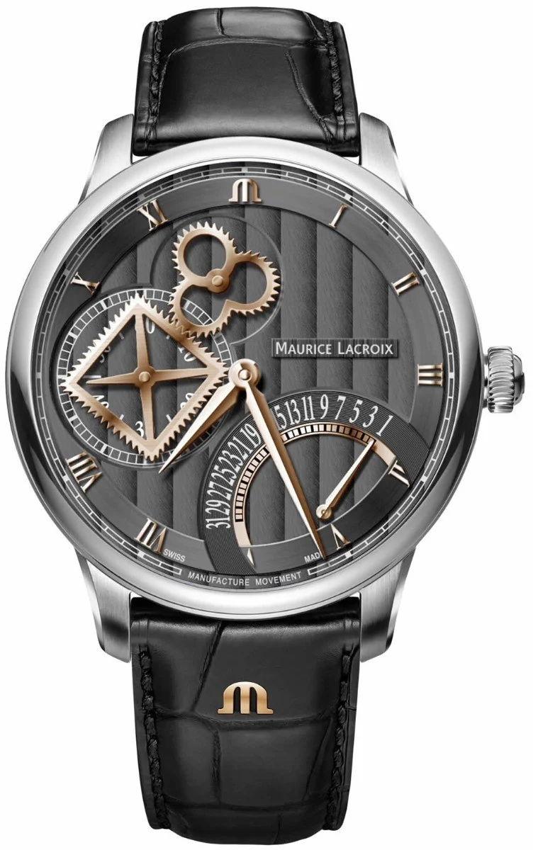 Maurice Lacroix Masterpiece Square Wheel Retrograde..Reference Number: MP6058-SS001-310-1