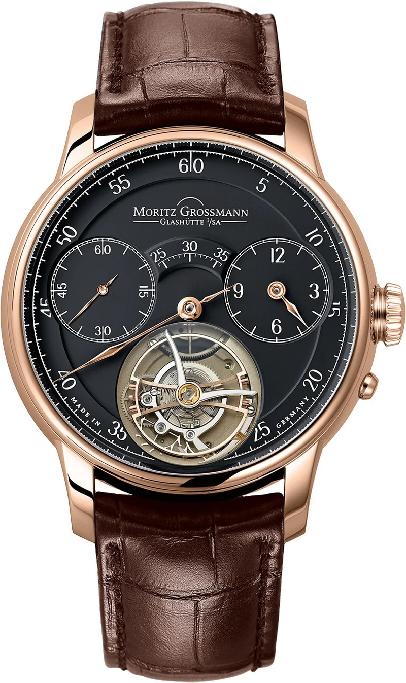 Moritz Grossmann Benu Tourbillon Rose Gold Black Dial.. Reference Number: MG-003077