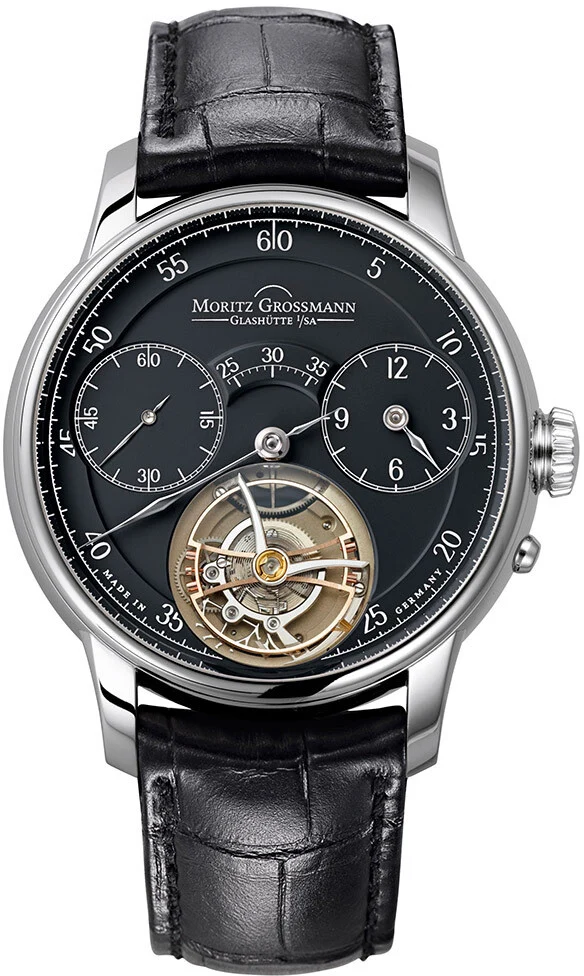 Moritz Grossmann Benu Tourbillon Black Dial White Gold..Reference Number: MG-000779