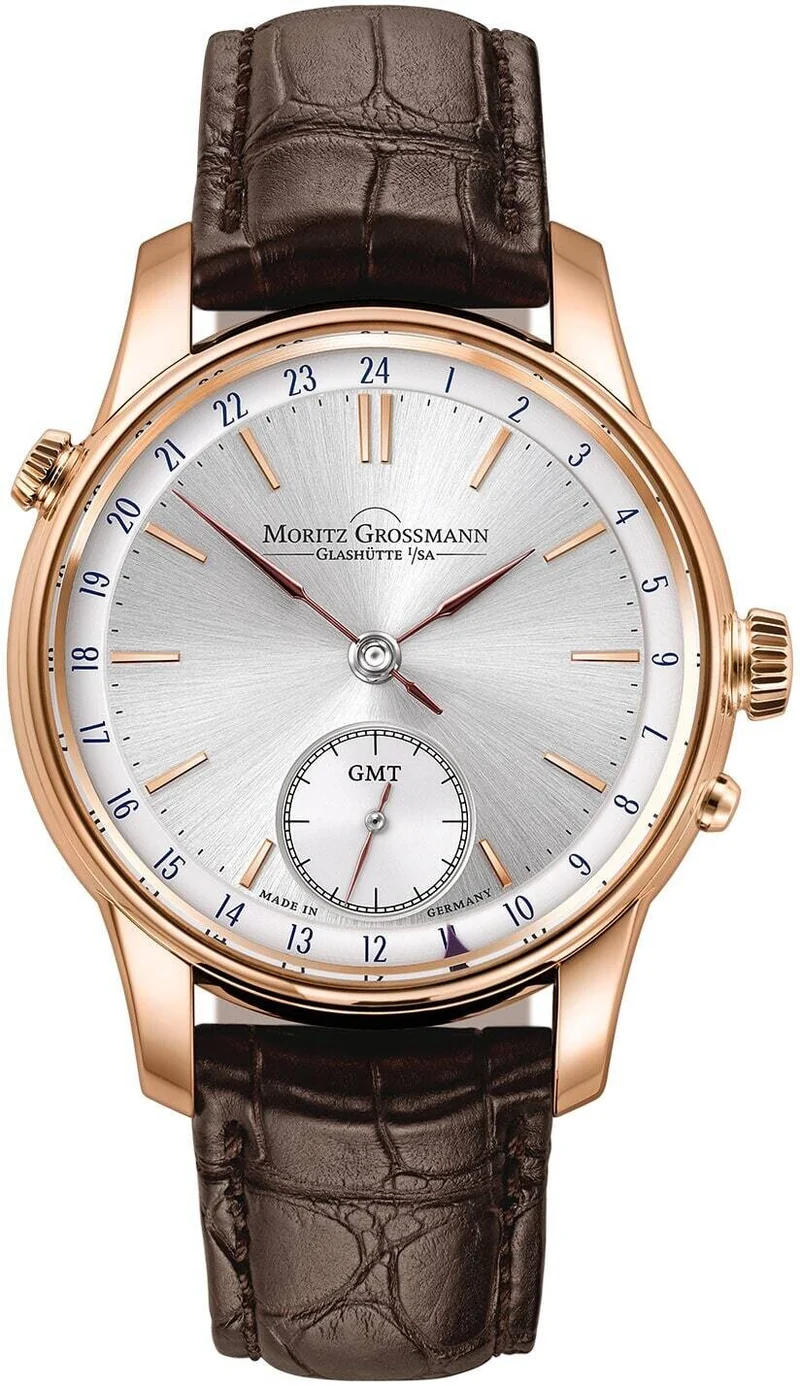 Moritz Grossmann GMT Rose Gold Argenté..Reference Number: MG-002154