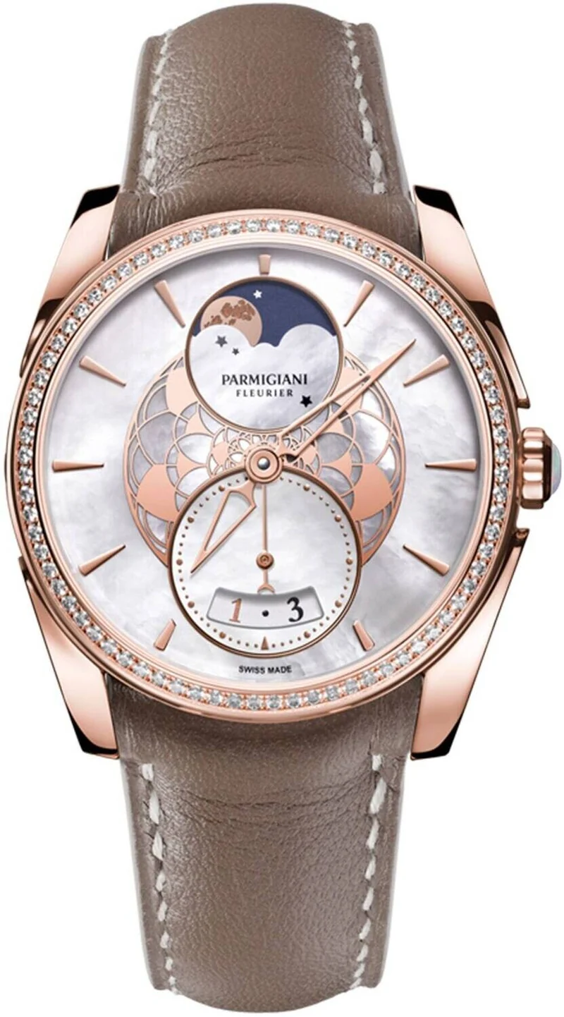 Parmigiani Fleurier Tonda Metropolitaine Selene Rose Gold Set White Mop PFC283-1063300-HC612