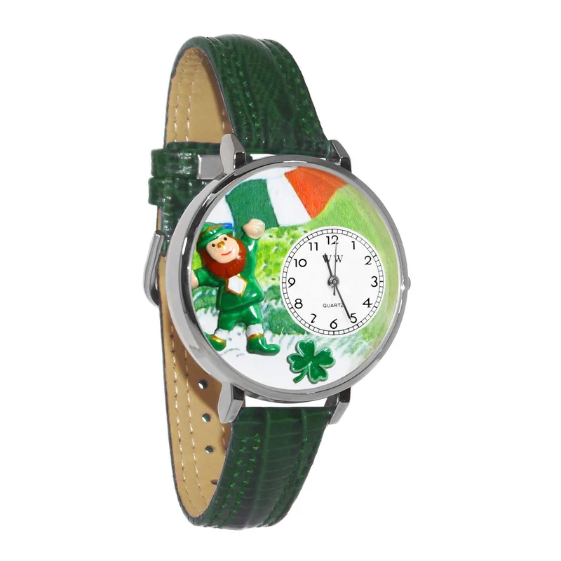 St. Patrick's Day Watch (Irish Flag) in Silver (Large)