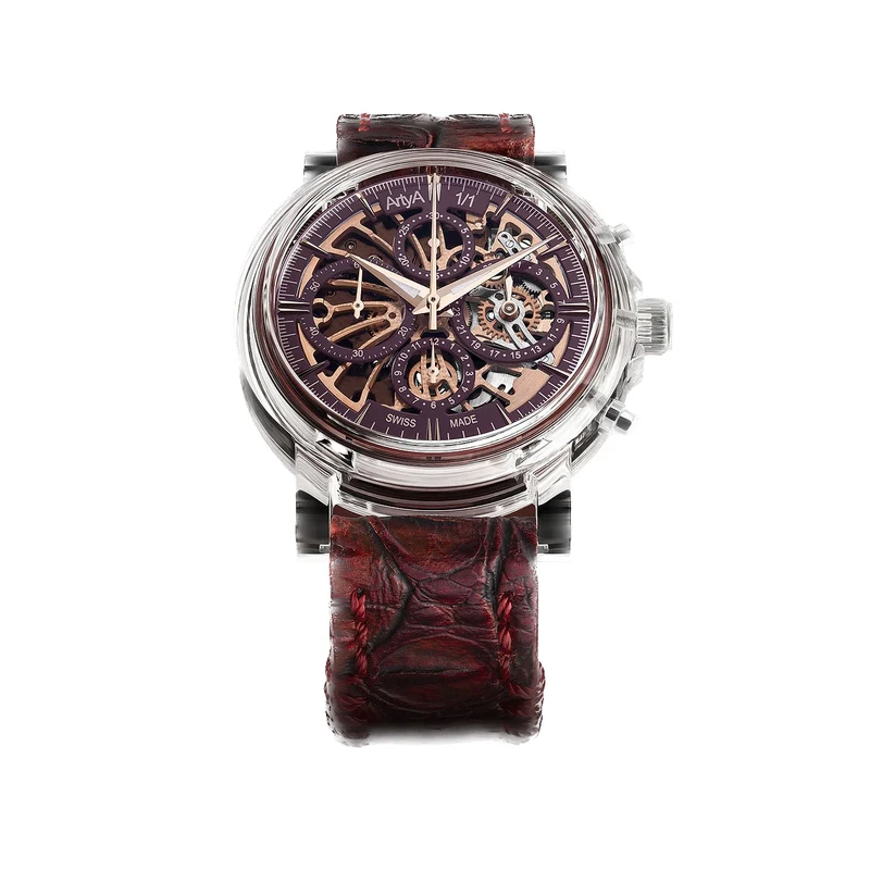 Burgundy Red Chrono Crystal