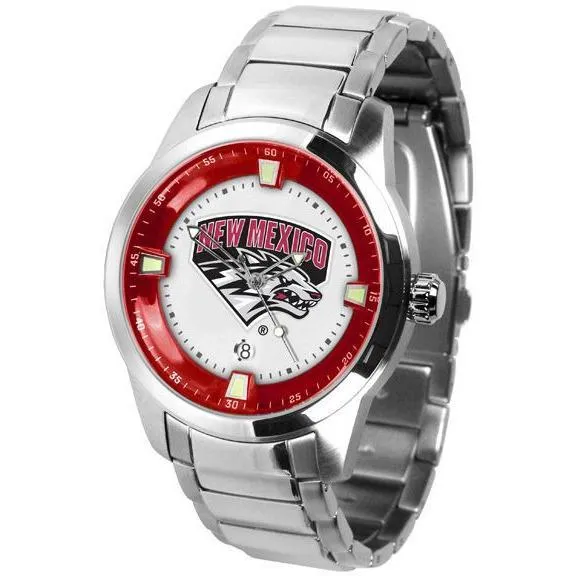 New Mexico Lobos Men's Titan Stainless Steel Band Watch
