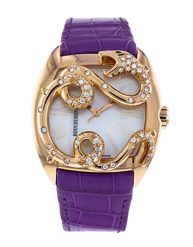 Boucheron MEC Cobra Rose Gold Automatic Lady