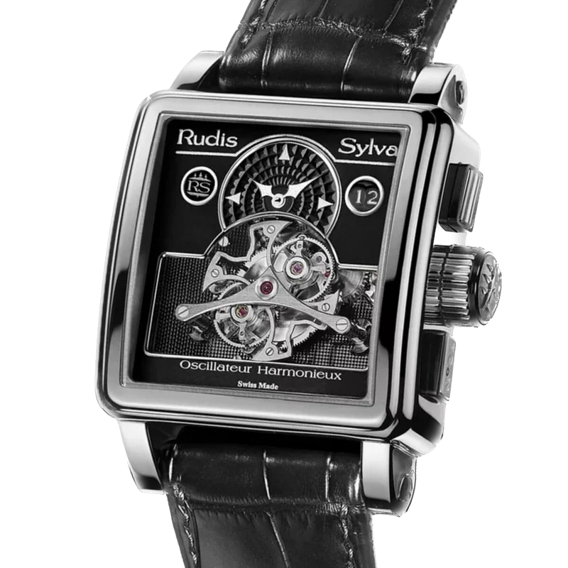 RUDIS SYLVA RS05 WHITE GOLD MATTE BLACK DIAL