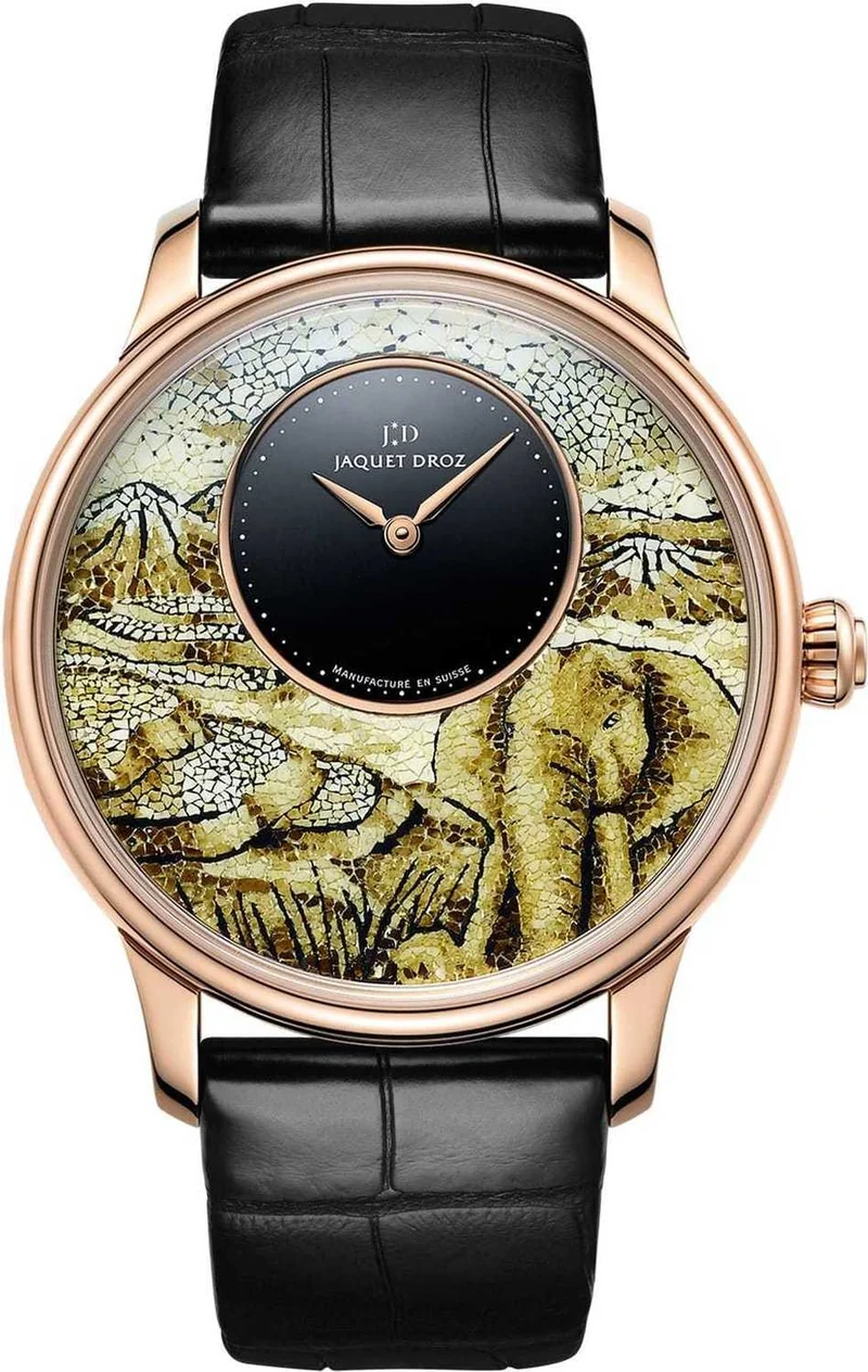 Jaquet Droz Petite Heure Minute Elephant Mosaic ..Reference Number: J005033280