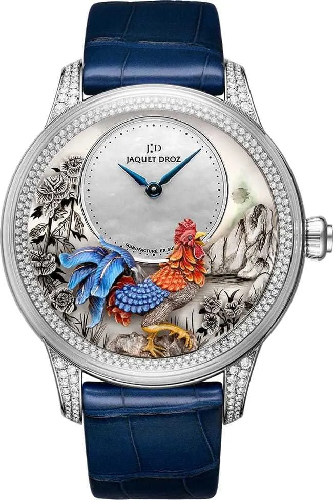 Jaquet Droz Petite Heure Minute Relief Rooster..Reference Number: J005024282