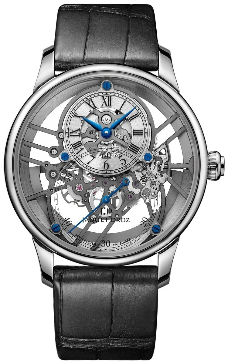 Jaquet Droz Grande Seconde Skelet-One White Gold Sapphire..Reference Number: J003524240