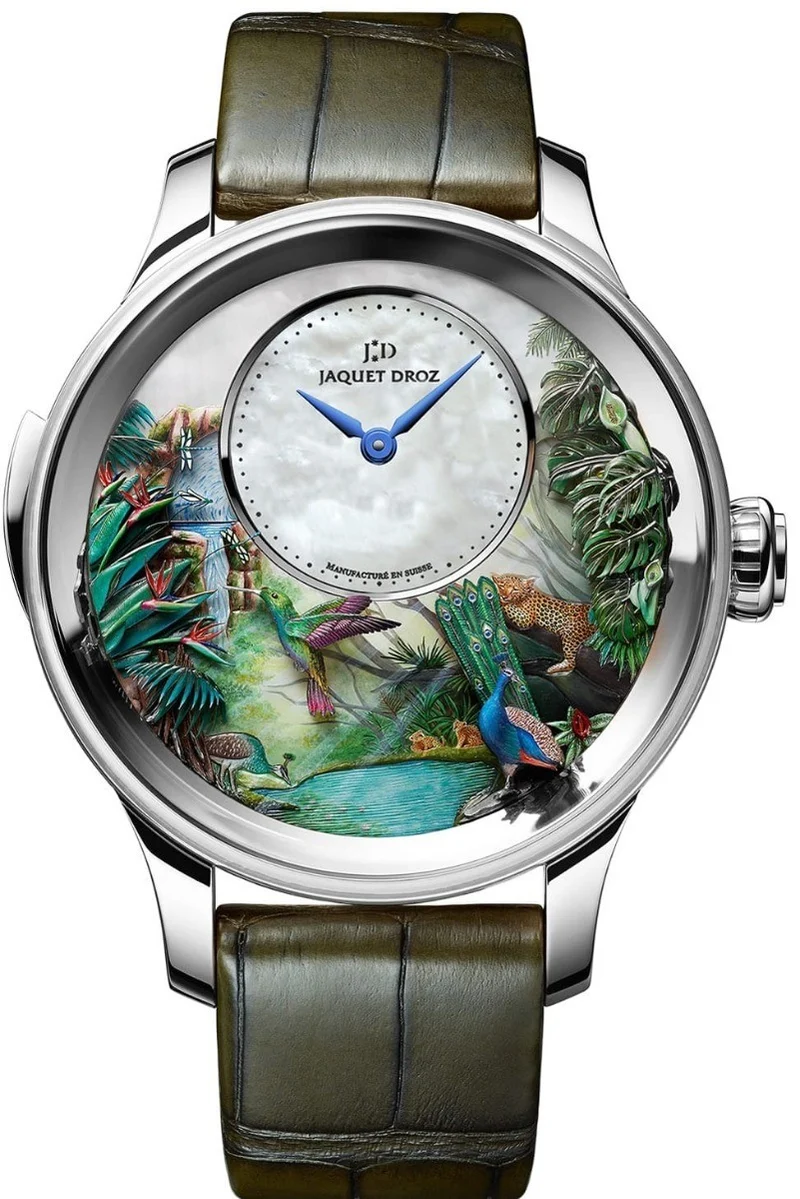 Jaquet Droz Tropical Bird Repeater White Gold..Reference Number: J033034200