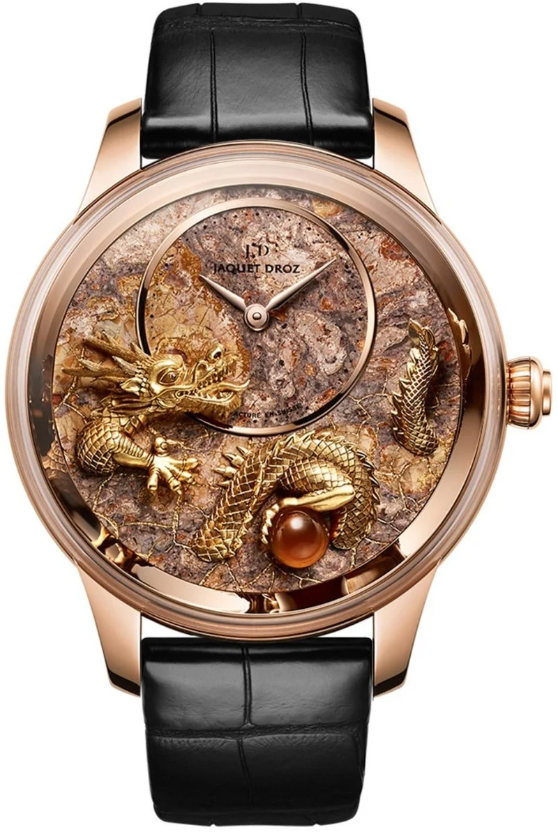 Jaquet Droz Petite Heure Minute Relief Dragon..Reference Number: J005023287