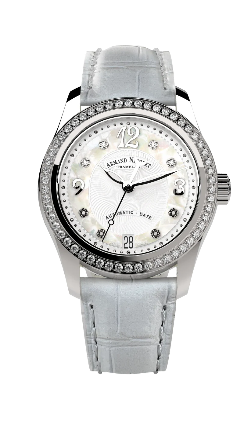 Armand Nicolet M03-3 Stainlees steel & Diamonds Ladies Watch, A151FAA-AN-P882BC8