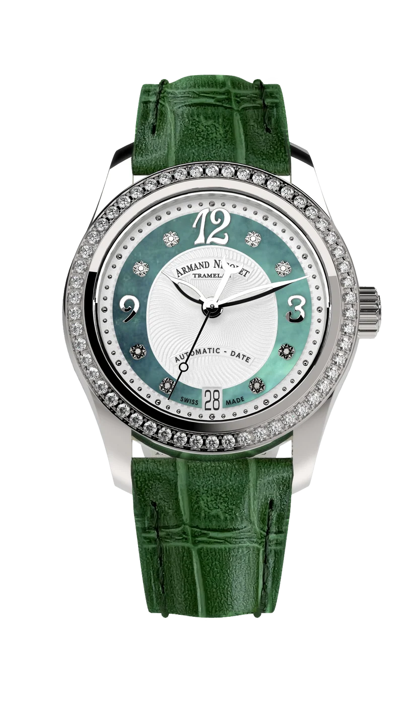 Armand Nicolet M03-3 Stainlees steel & Diamonds Ladies Watch, A151FAA-AV-P882VR8