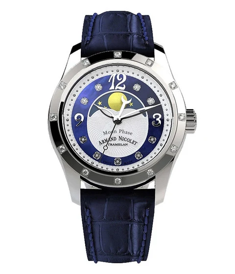 Armand Nicolet M03-3 Stainlees steel & Diamonds Ladies Watch, A151RAA-AU-P882AU8
