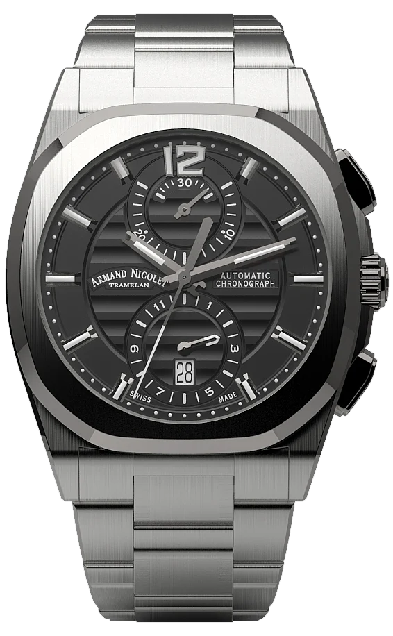 Armand Nicolet J9 Chronograph Stainlees steel Men’s Watch, A668AAA-NR-MA4660AA