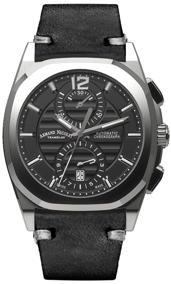 Armand Nicolet J9 Chronograph Stainlees steel Men’s Watch, A668AAA-NR-PK4140NR