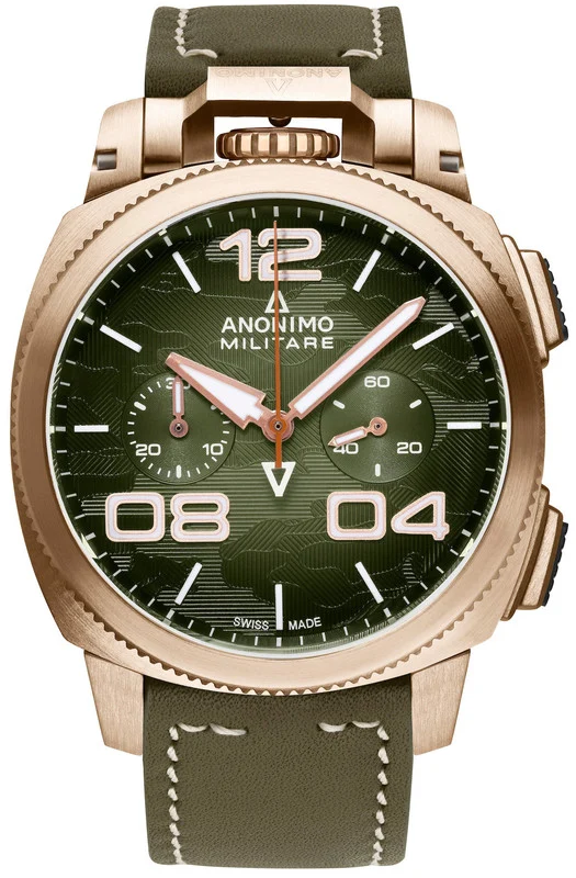 ANONIMO MILITARE CHRONO Alpini Camouflage Green Khaki Limited Edition (97) Ref. AM-1123.01.002.A05